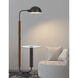 Keyser 63 inch 100.00 watt Oak and Black Floor Lamp Portable Light
