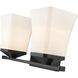 Darcy 2 Light 16 inch Matte Black Vanity Wall Light