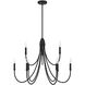 Cameron 9 Light 35 inch Matte Black Chandelier Ceiling Light, Essentials