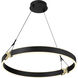 Recovery X LED 25.5 inch Coal And Satin Brass Pendant Ceiling Light