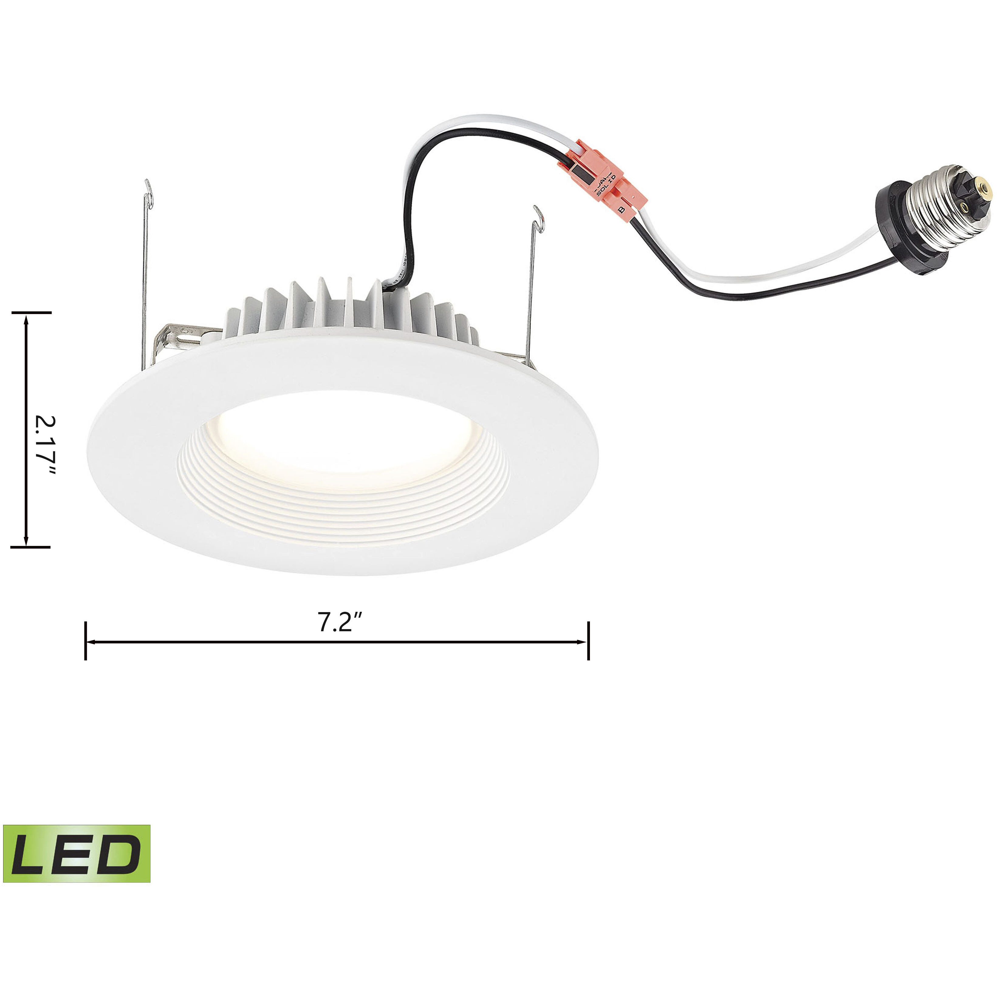Axel Conversion Integrated LED White Down Light, 6" Recessed Can