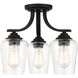 Shyloh 3 Light 16 inch Coal Semi Flush / Chandelier Ceiling Light