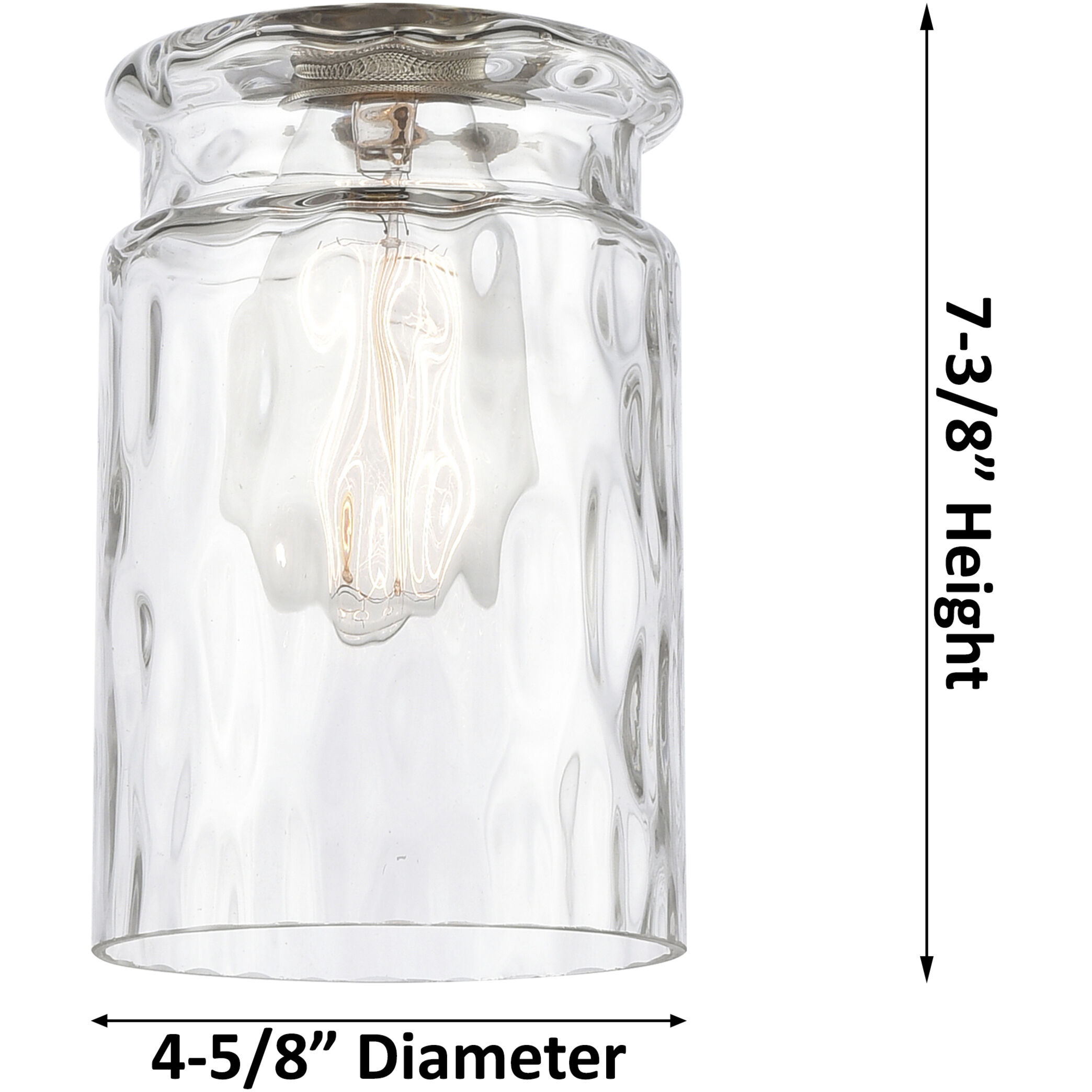 Ballston Candor 1 Light 5 inch White and Polished Chrome Sconce Wall Light in Clear Waterglass, Ballston