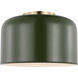 Malone 1 Light 10.75 inch Olive Ceiling Flush Mount Ceiling Light