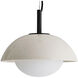 Glaze 1 Light 12 inch Ivory Stained Crackle and Blackened Steel Pendant Ceiling Light