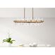 Serena 24 Light 42 inch Satin Gold Linear Chandelier Ceiling Light