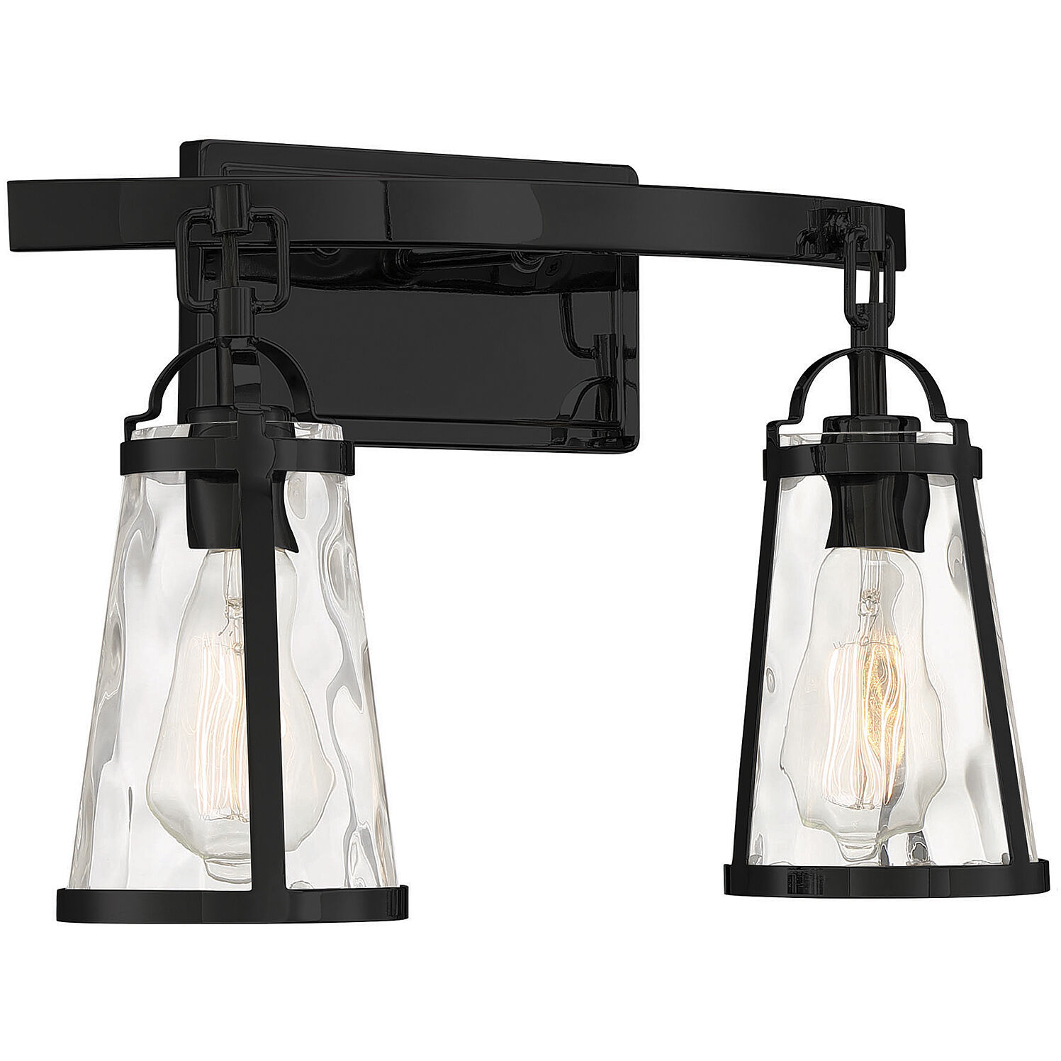 Albany 2 Light 16 inch Black Bathroom Vanity Light Wall Light