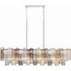 Addis 14 Light 51.75 inch Polished Chrome Linear Chandelier Ceiling Light in Tronchi Glass Autumn