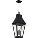 Chateau Grande 4 Light 12 inch Coal/Gold Outdoor Hanging, The Great Outdoors
