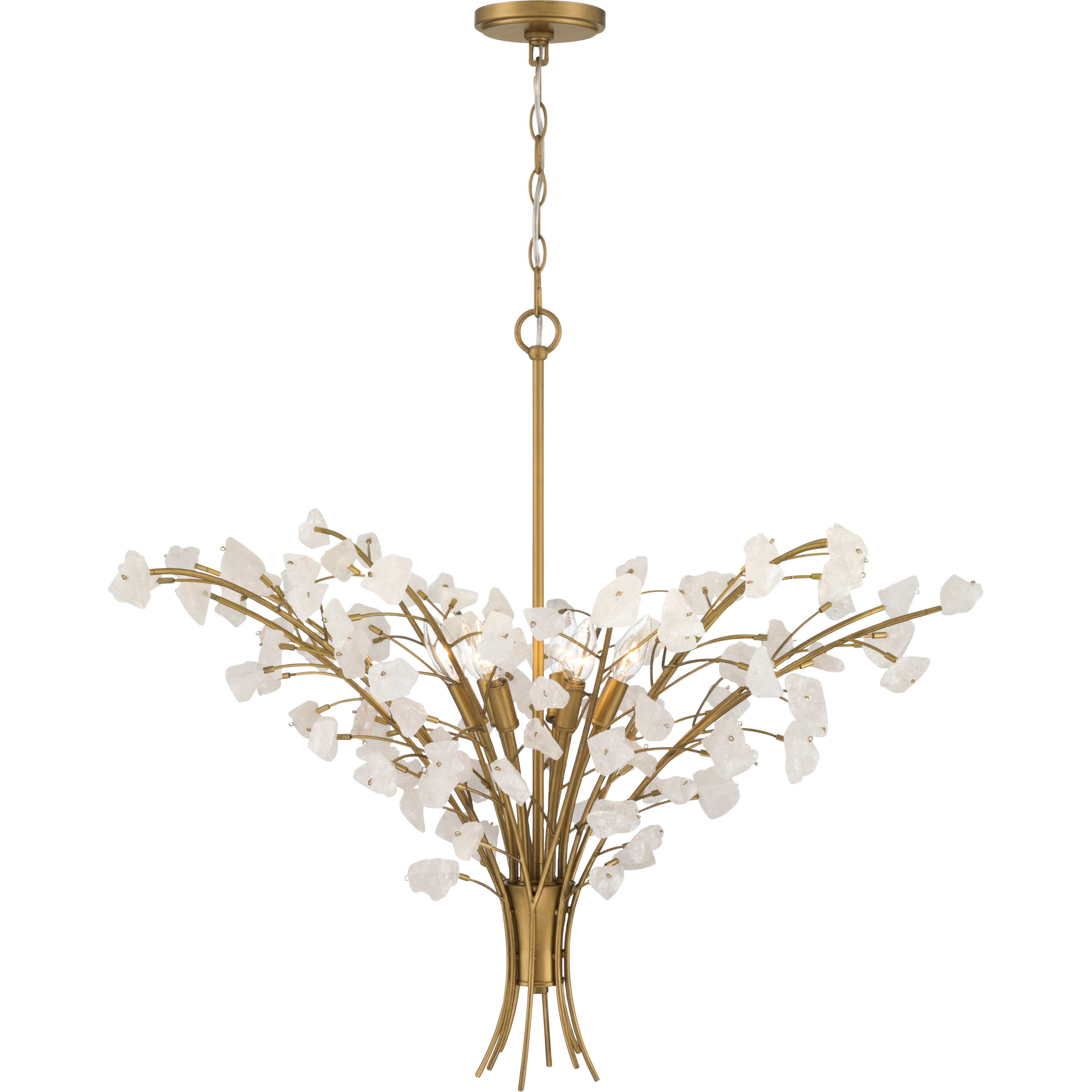 Ramus 6 Light 36 inch Painted Legacy Brass Chandelier Ceiling Light