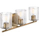 Haven 3 Light 24 inch Old Satin Brass Vanity Light Wall Light