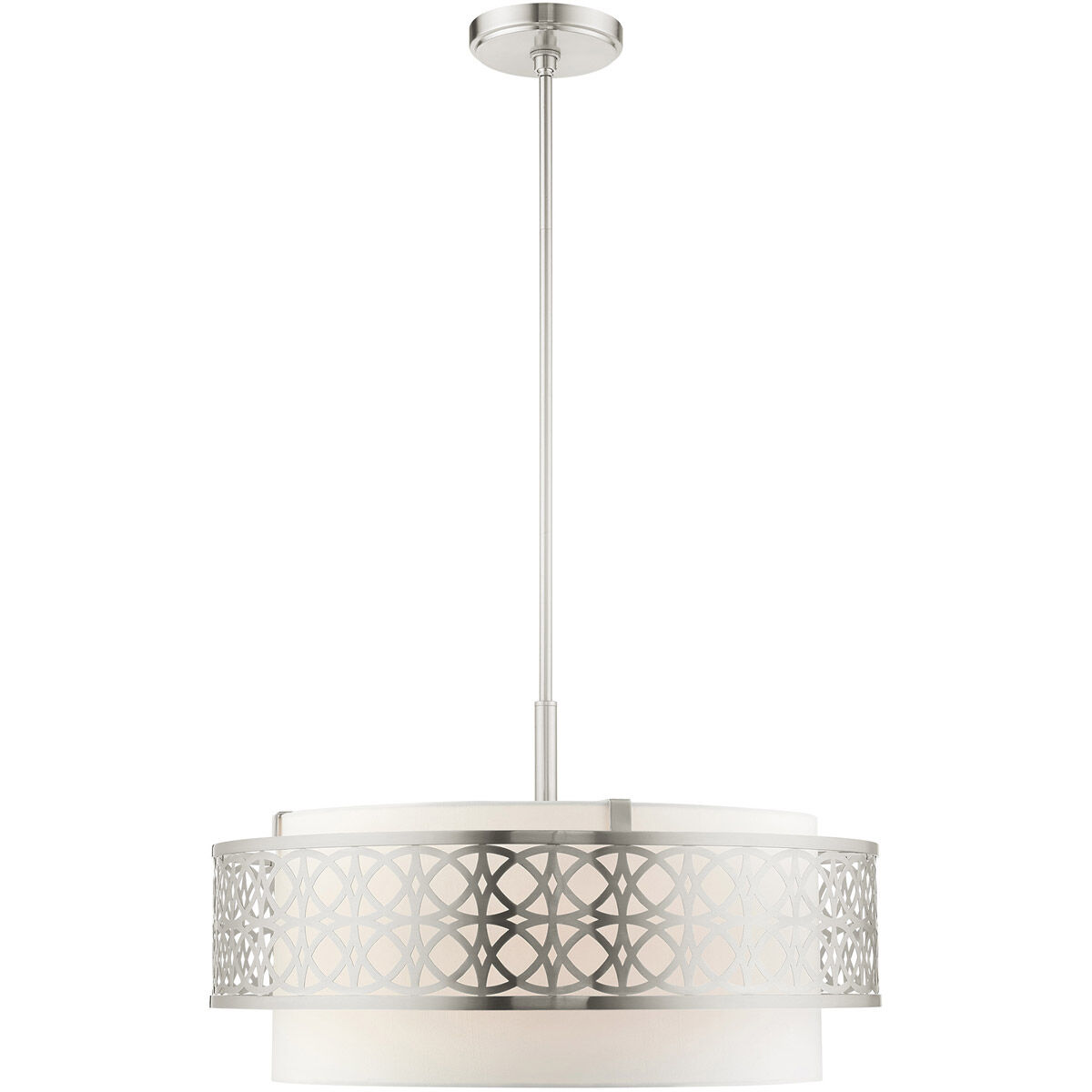 Calinda 5 Light 25 inch Brushed Nickel Pendant Chandelier Ceiling Light