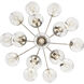 Silvarious 16 Light Polished Nickel Chandelier/Semi Flush Ceiling Light