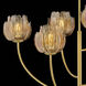 Fantine 6 Light 32 inch Unlacquered Brass Chandelier Ceiling Light in White Frosted
