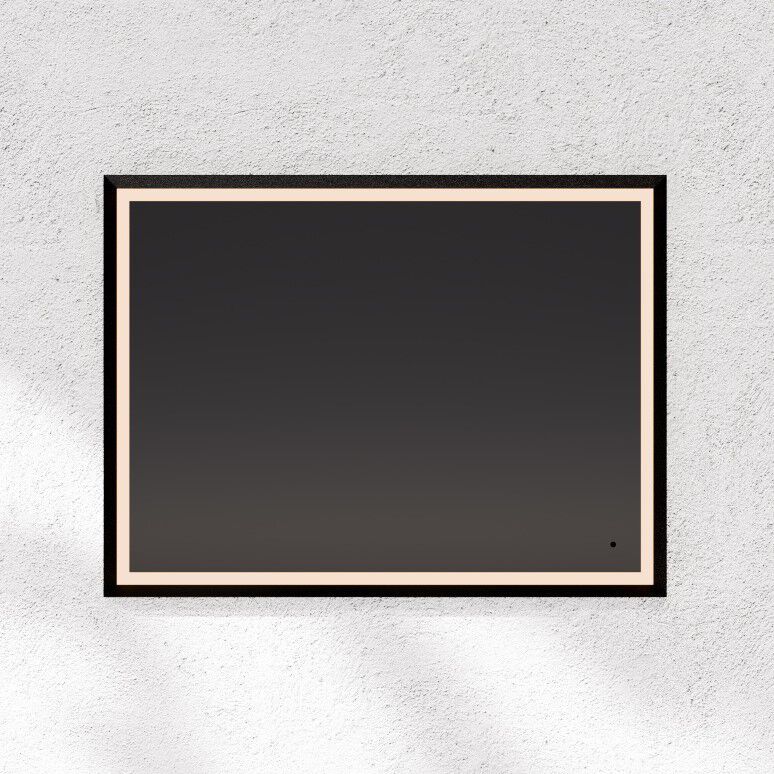 Dusk 48 X 36 inch Black LED Lighted Mirror, Vanita by Oxygen