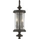 Palmer Outdoor Wall Lantern, 12 1/4" and 5" wide for back plate.......center of the mount to the top of the scroll is 13"