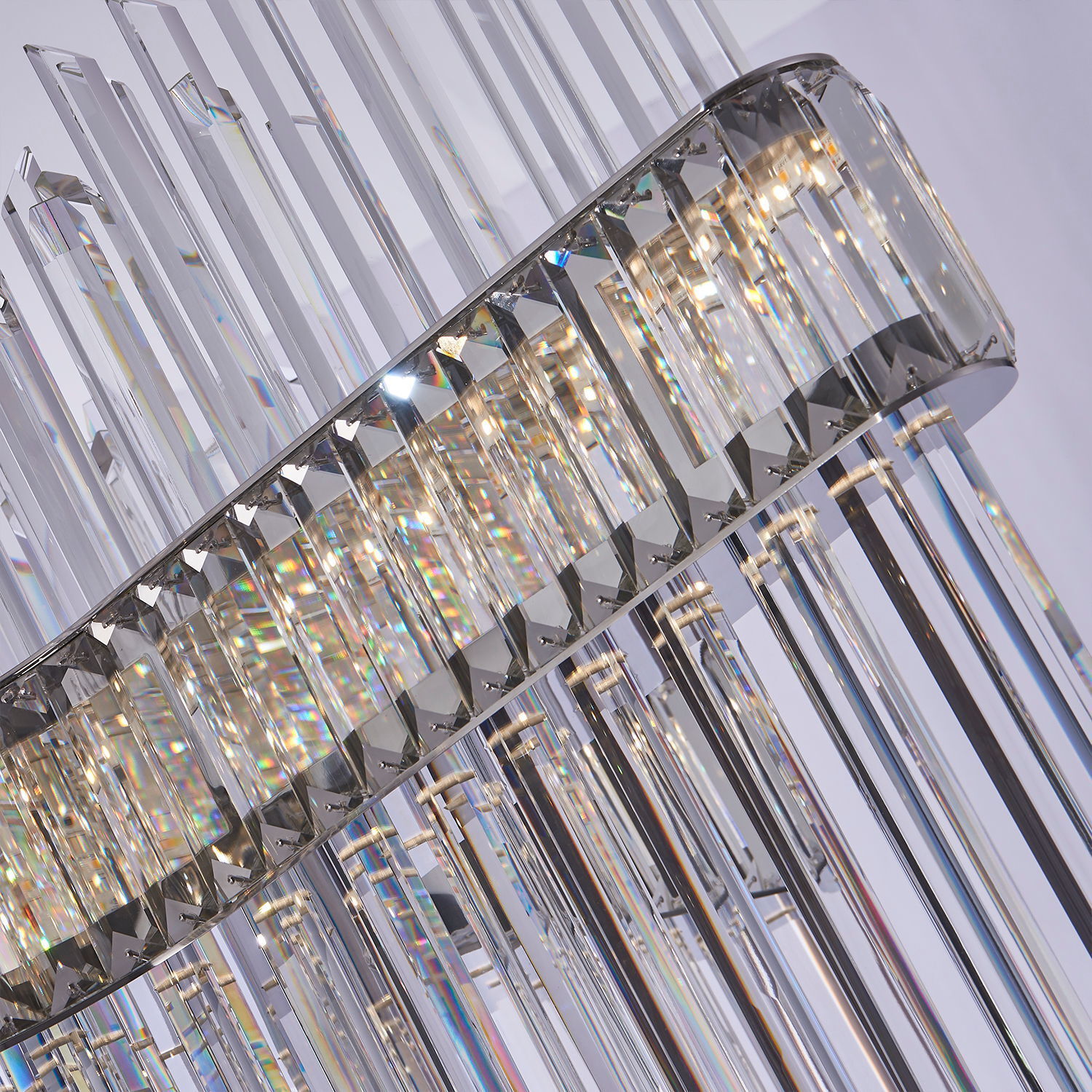 Piovere 40 inch Polished Chrome Pendant Ceiling Light