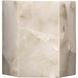 Borealis 1 Light 7 inch Alabaster Wall Sconce Wall Light, Hexagon