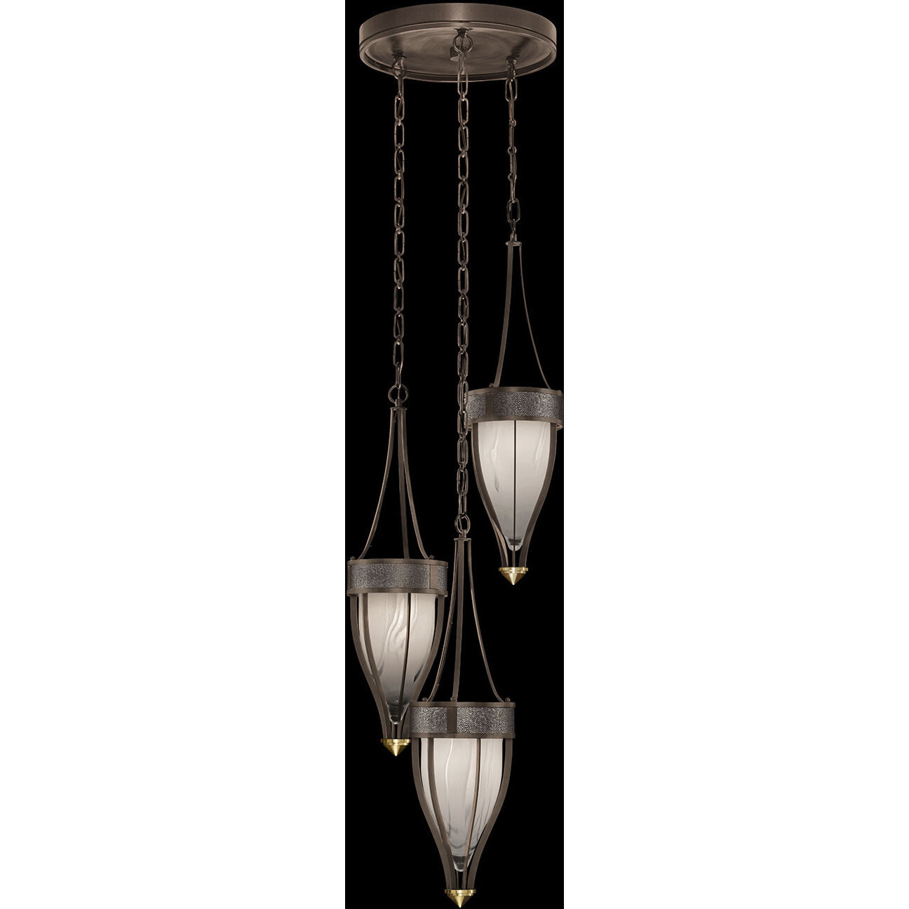 Mirage 3 Light 17.5 inch Bronze Pendant Ceiling Light
