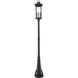 Tiberius 6 Light 116.75 inch Black Outdoor Post Mounted Fixture