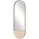 Russo 59 X 19.88 inch Travertine and Golden Bronze Mirror