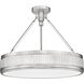 Quinn LED 22 inch Satin Nickel Semi Flush Mount Ceiling Light