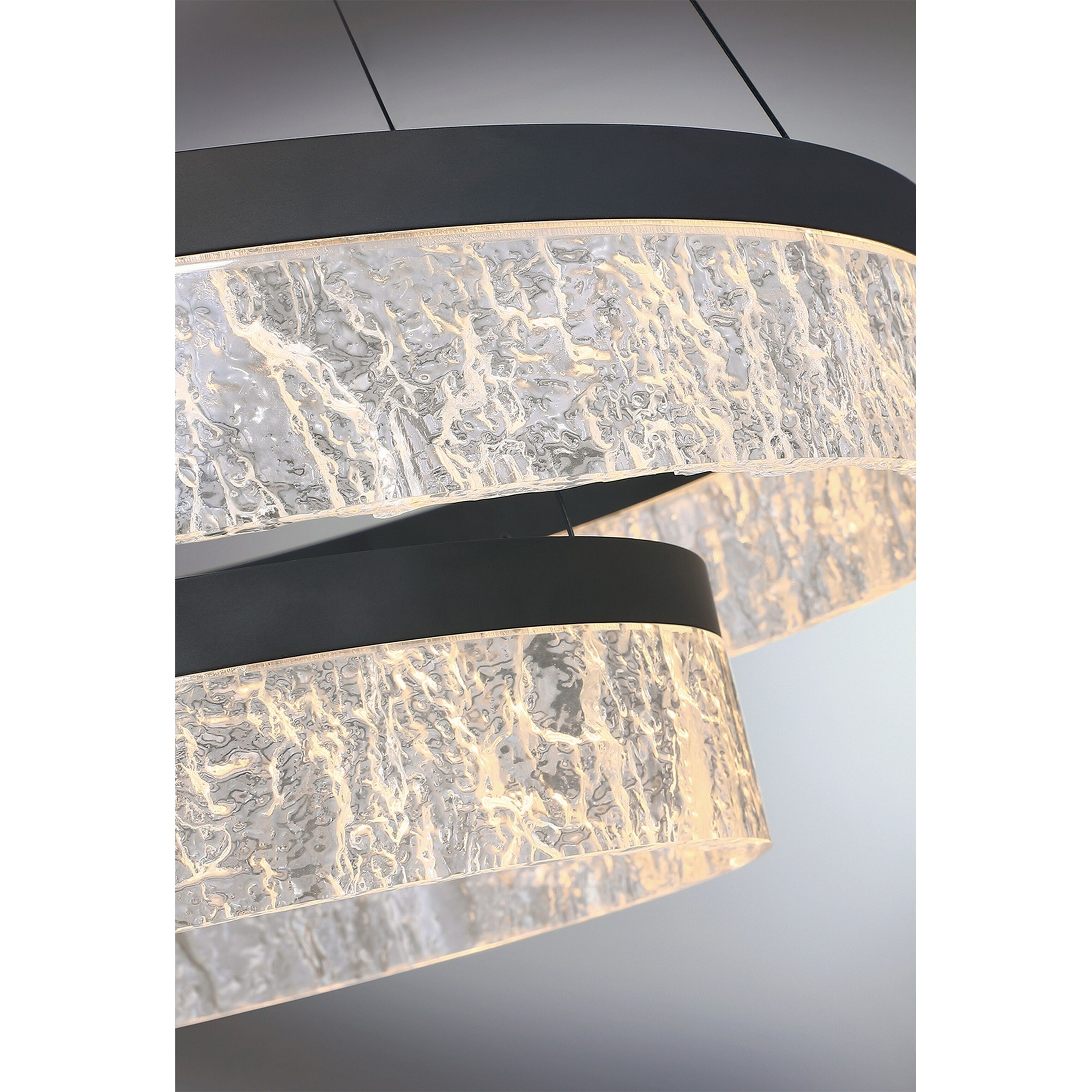 Arctic Ice 2 Light 24 inch Black Pendant Ceiling Light
