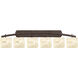 LumenAria 6 Light 56 inch Dark Bronze Bath Bar Wall Light in Rectangle, Incandescent, Rectangle