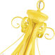 Valencia 6 Light 35 inch Shiny Yellow Large Chandelier Ceiling Light
