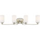 Tilbury 4 Light 33 inch Polished Nickel Bath Light Wall Light