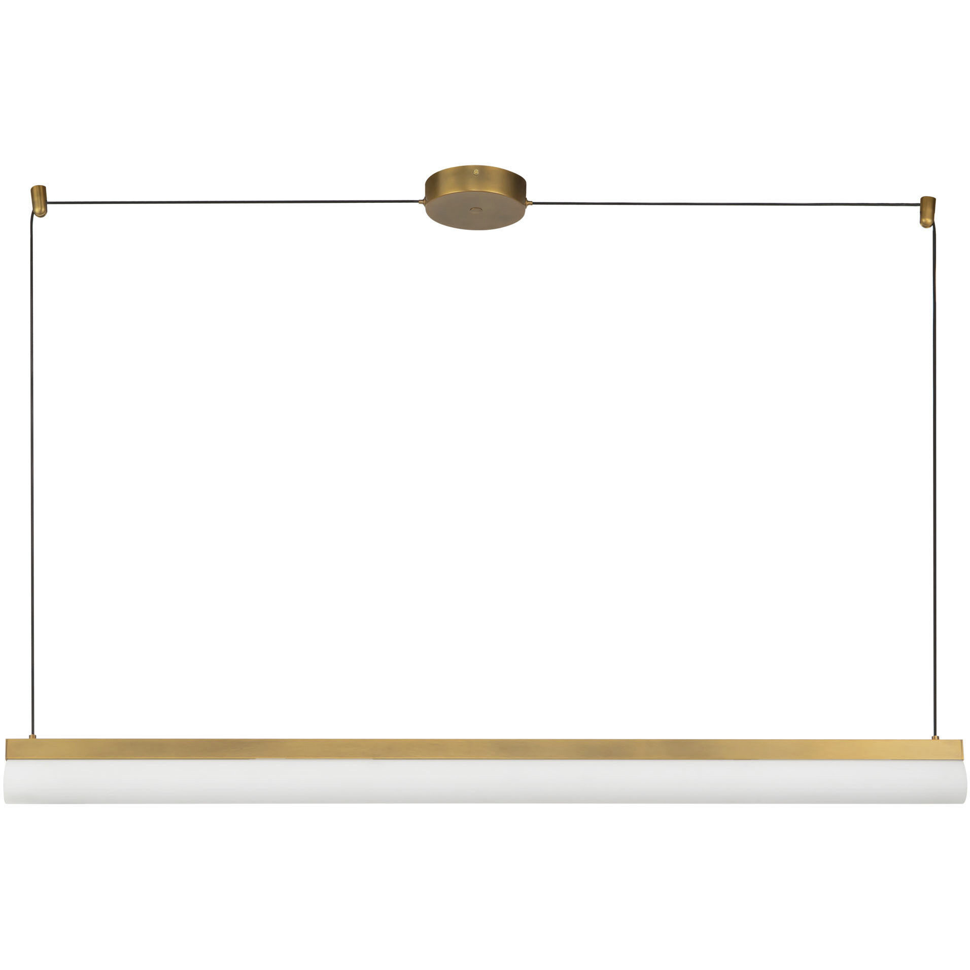 Nio 45.25 inch Vintage Brass Linear Pendant Ceiling Light