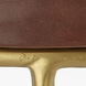 Henry 24 inch Matte Brown and Brass Counter Stool