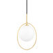 Babette LED 7.75 inch Aged Brass Pendant Ceiling Light