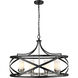 Malcalester 8 Light 30 inch Matte Black and Brushed Nickel Chandelier Ceiling Light