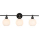 Syracuse 3 Light 28 inch Black Wall sconce Wall Light