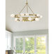 Selene LED 48 inch Lacquered Brass Chandelier Ceiling Light in Swirled, Multi Tier