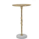 Anita 24 X 13.8 inch Gold and White Side Table