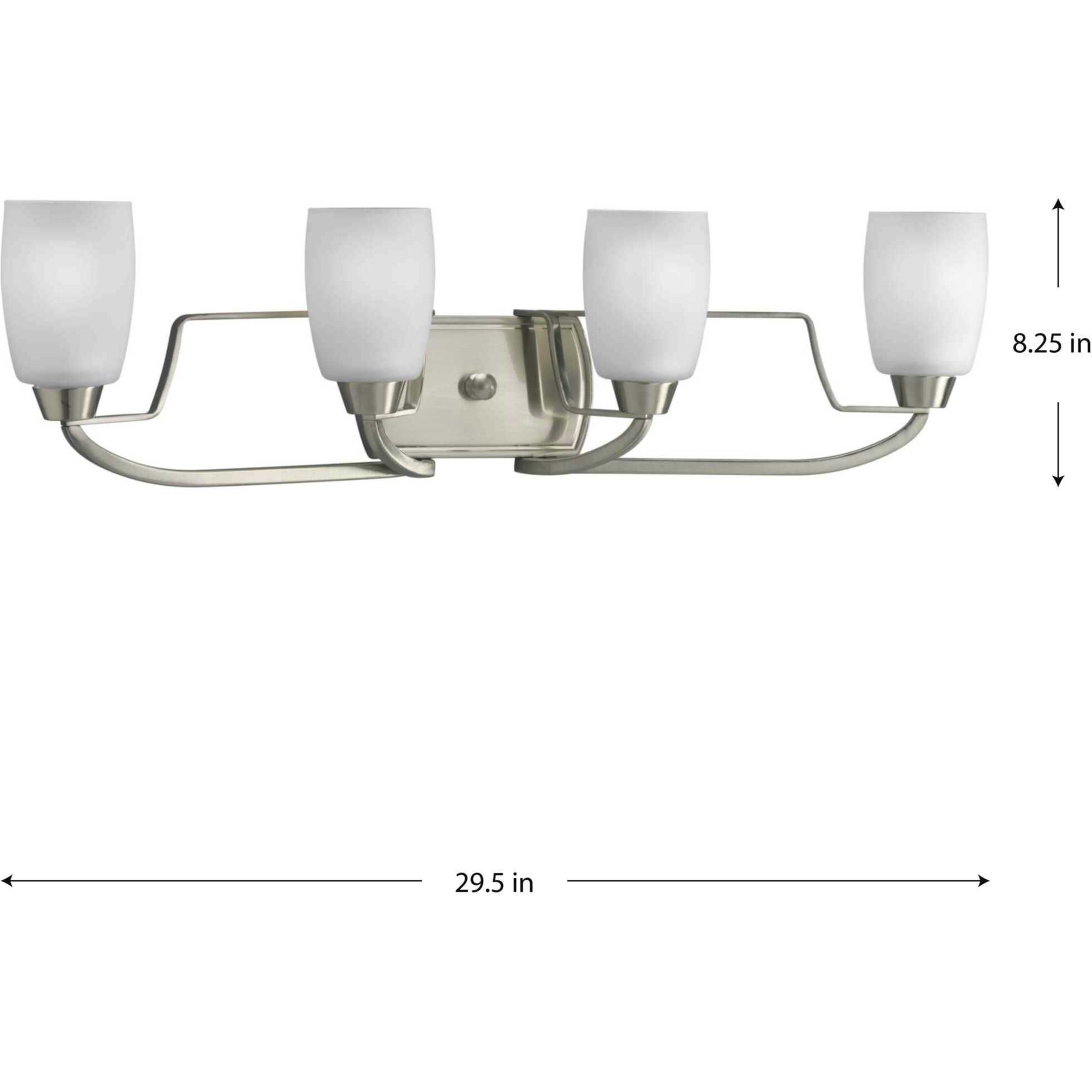 Anna 4 Light 30 inch Brushed Nickel Bath Vanity Wall Light