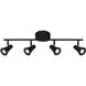 EnviroLite 4 Light 120 Matte Black Track Kit Ceiling Light, Straight Bar