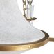 Pascal 4 Light 40.5 inch Textured White / Vintage Gold Chandelier Ceiling Light