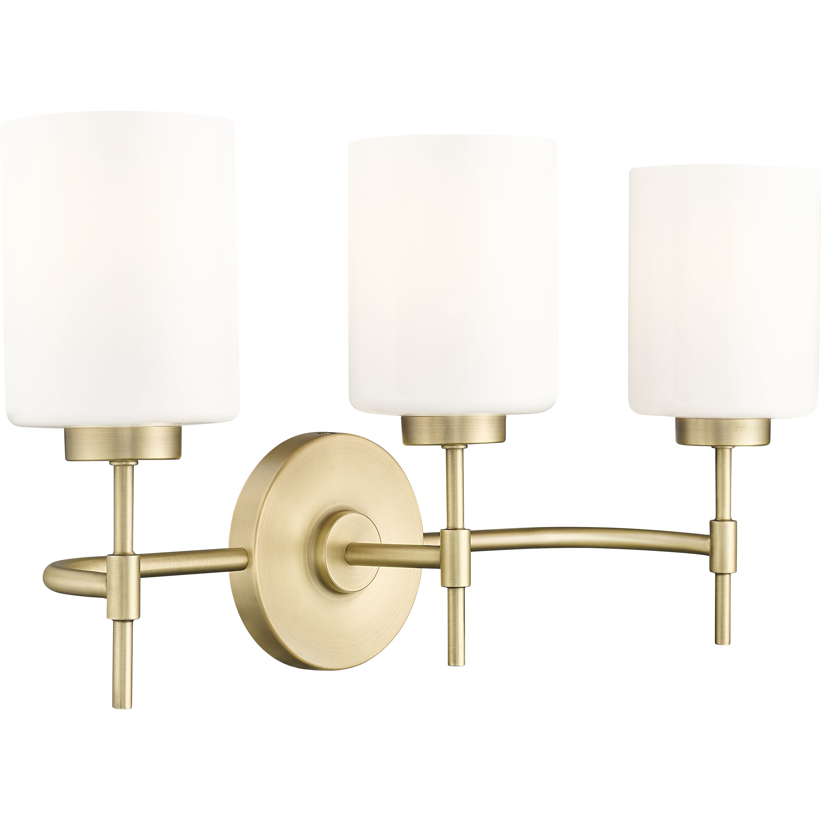 Keylee 3 Light 22 inch Vintage Brass Bathroom Vanity Light Wall Light