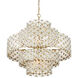 Spring Flower 12 Light 35 inch Brass Chandelier Ceiling Light