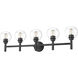 Sutton 5 Light 39.5 inch Matte Black Vanity Wall Light