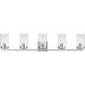 Pinn 5 Light 39 inch Satin Nickel Bath Vanity Wall Light
