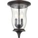 Trinity 2 Light 9 inch Oil Rubbed Bronze Outdoor Flush Mount