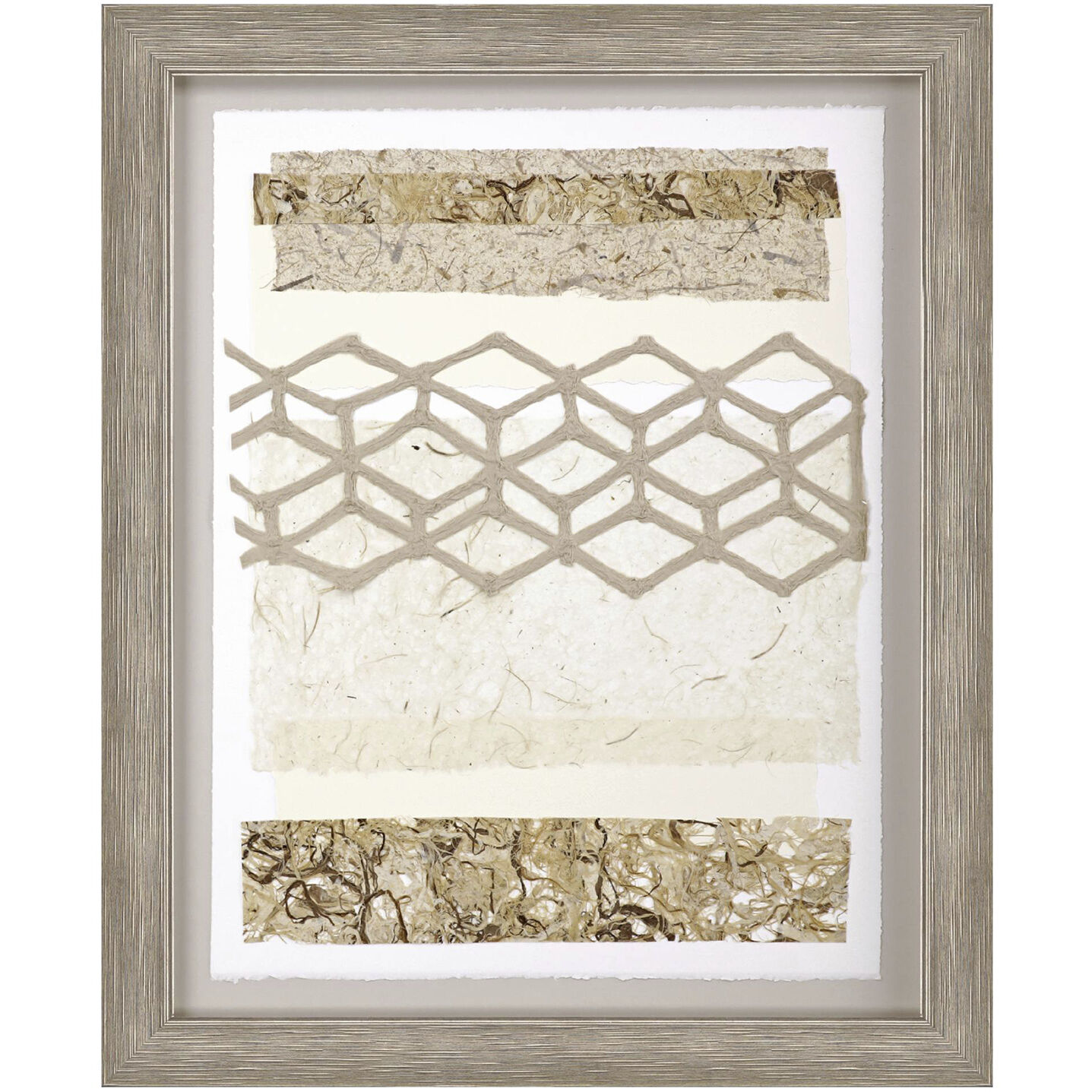 Dynamic Brown and Beige and Neutral and White Framed Art, The Studio