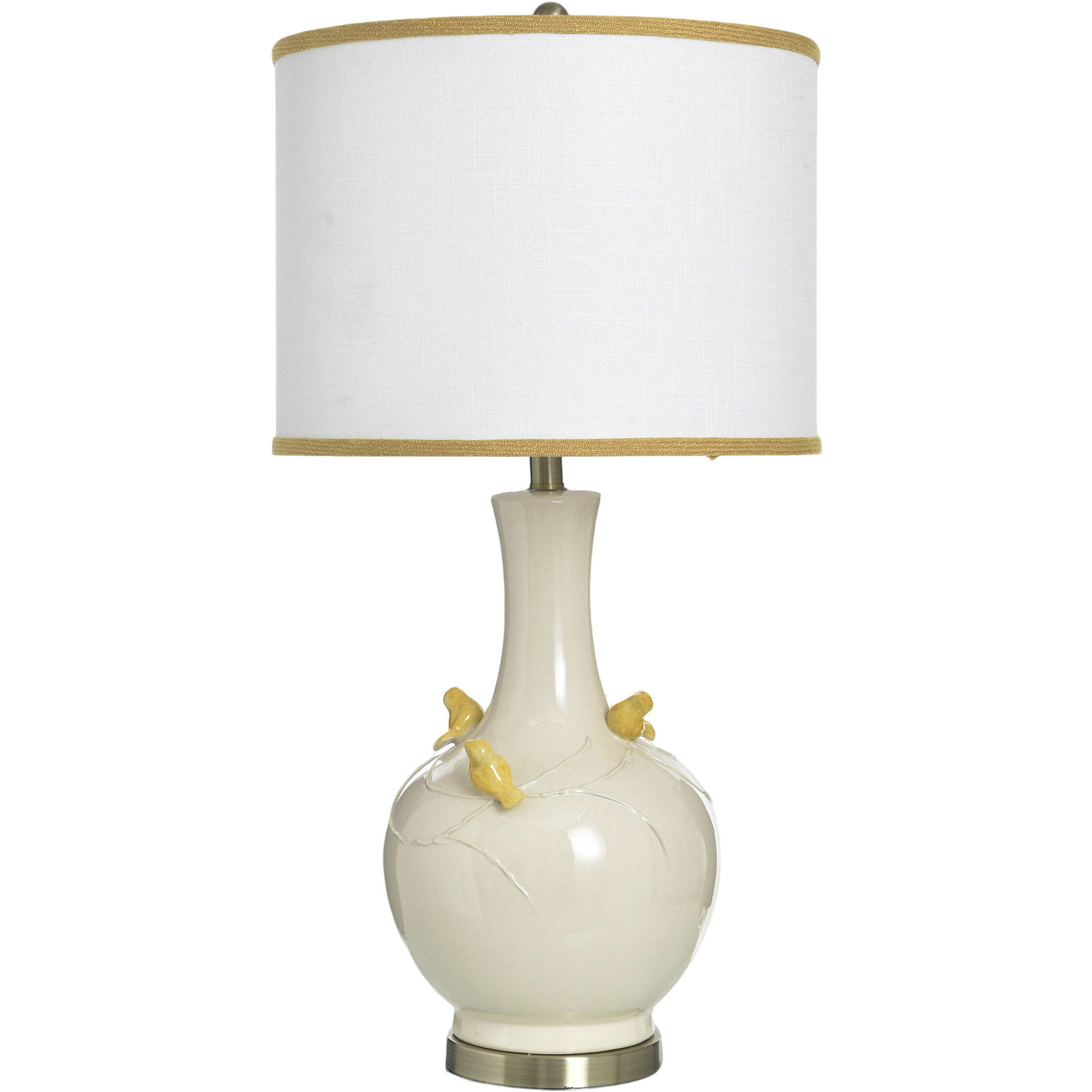 Solin 31.5 inch 100 watt Solin Cream and Yellow and White Table Lamp Portable Light