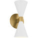 AERIN Albertine Bath Vanity Wall Sconce Wall Light in Matte White