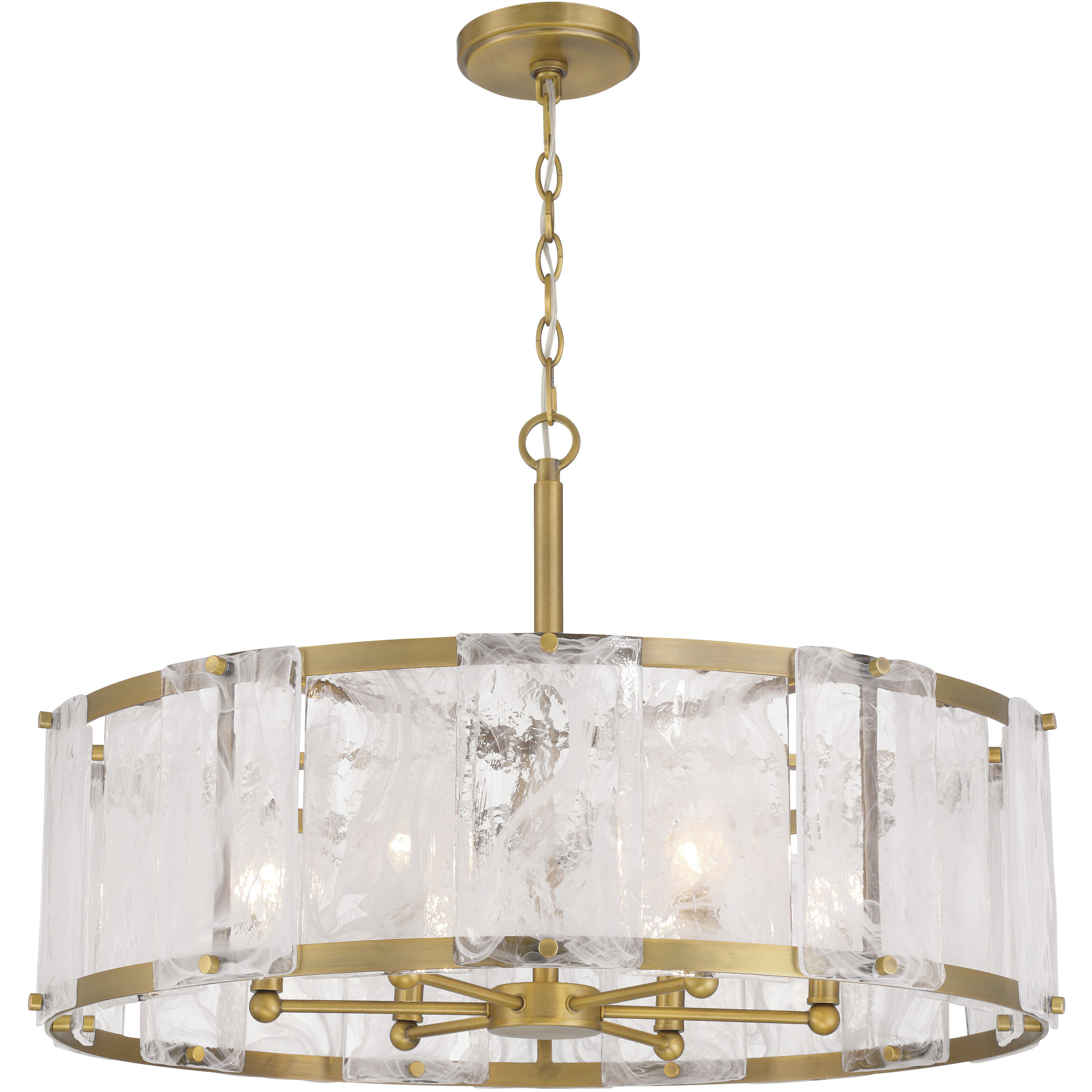 Veil 6 Light 28 inch Legacy Brass Pendant Ceiling Light