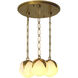 Alesa 5 Light 13.78 inch Antique Brass and Alabaster Pendant Ceiling Light